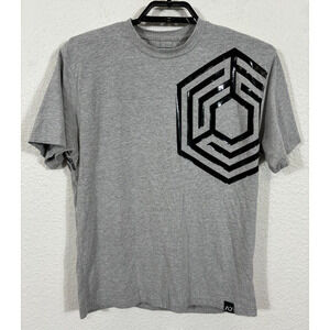 Gray Geometric Print Short Sleeve Tee